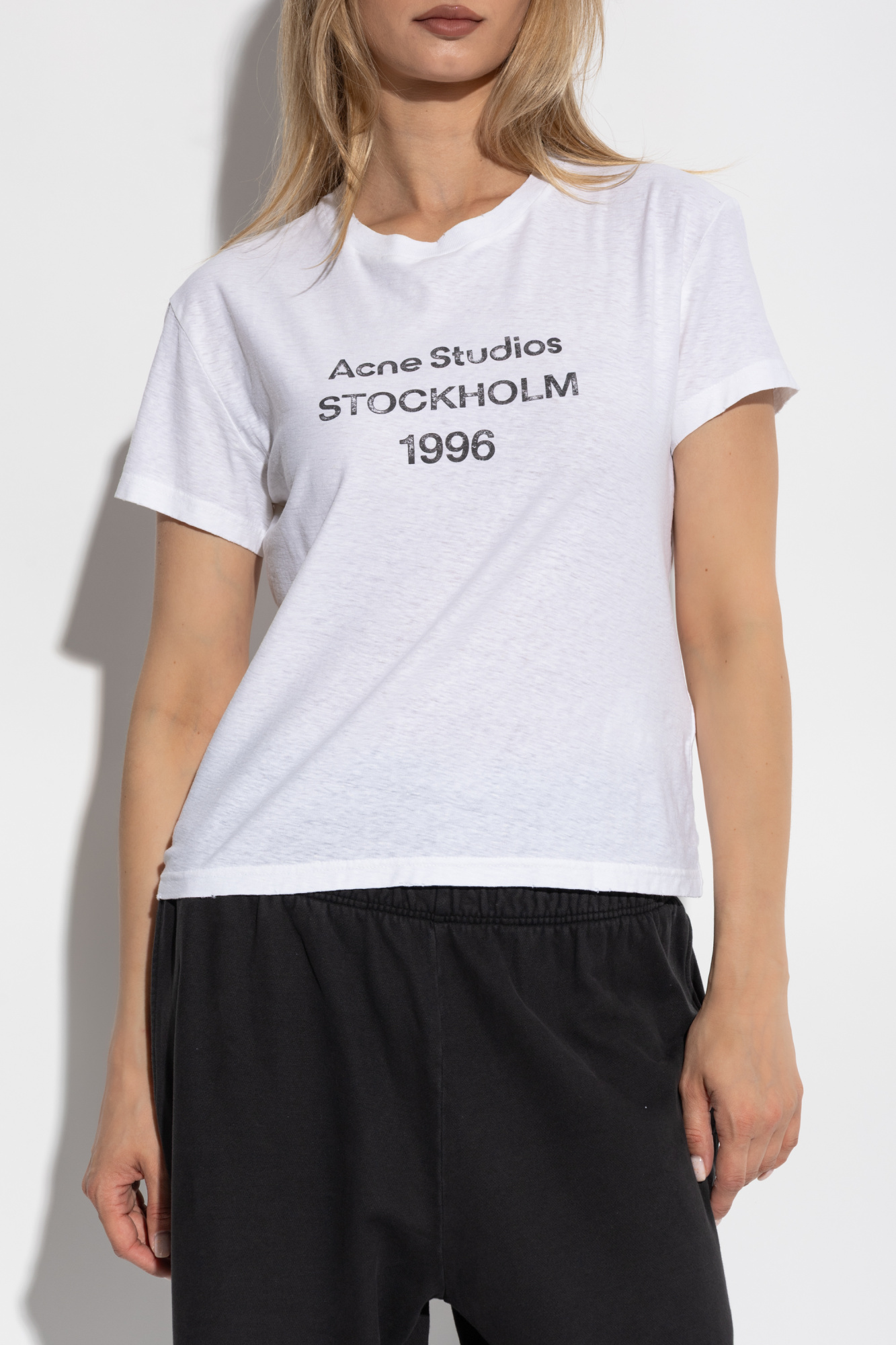 White T-shirt with logo Acne Studios - Vitkac AS